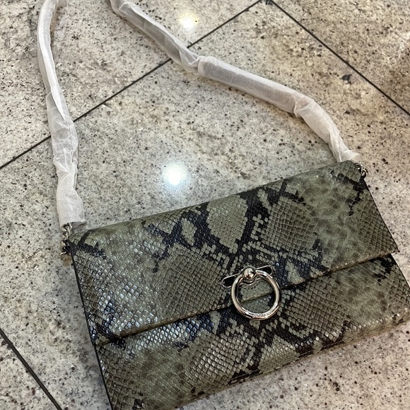 Rebecca Minkoff crocodile leather clutch - Picture 2 of 9